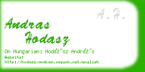 andras hodasz business card